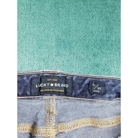 Lucky Brand Jeans Size 10 Womens Blue Stretch Pant Mid Rise Lolita Skinny Ankle - Picture 3 of 15